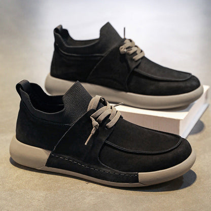 Damen Sneaker Nubukleder Elastisch Bequem - Norvielle
