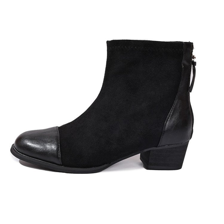 Damen Stiefeletten Weichleder Elegant
