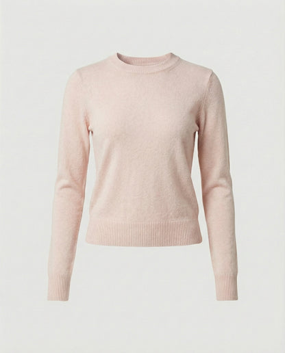 Damen Wollpullover Rundhals Schlank Winter
