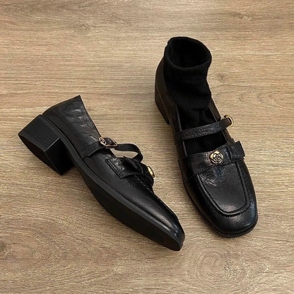 Damen Ballerinas Elegant Verstellbarer Riemen Gold - Norvielle