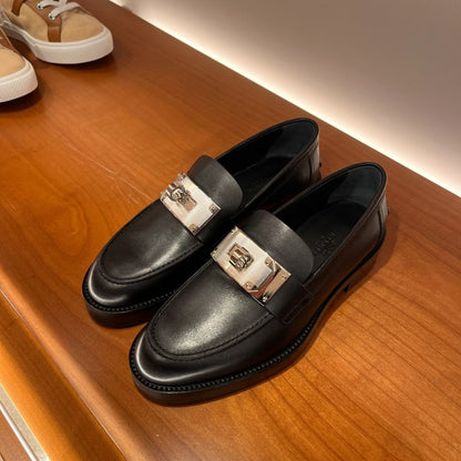 Damen Loafers Schnallen Modell Schwarz - Norvielle