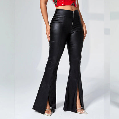 Damen Lederhose Mit Schlitzen