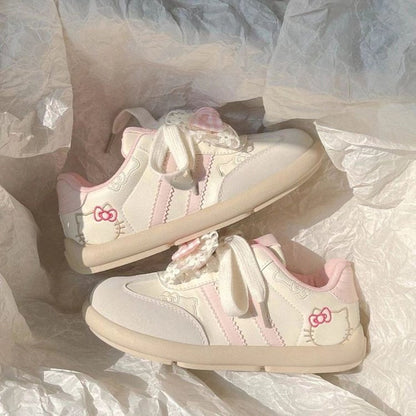 Damen Sneaker Rüschen Blumenmuster