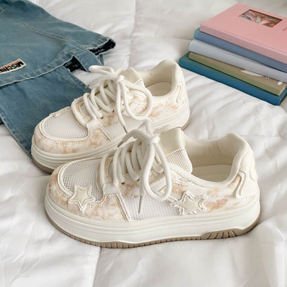 Damen Sneaker Atmungsaktiv Komfortabel Sternenmotive