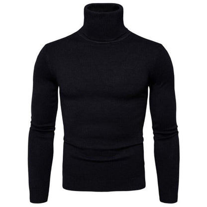 Herren Rollkragenpullover Merinowolle Elegantes Design
