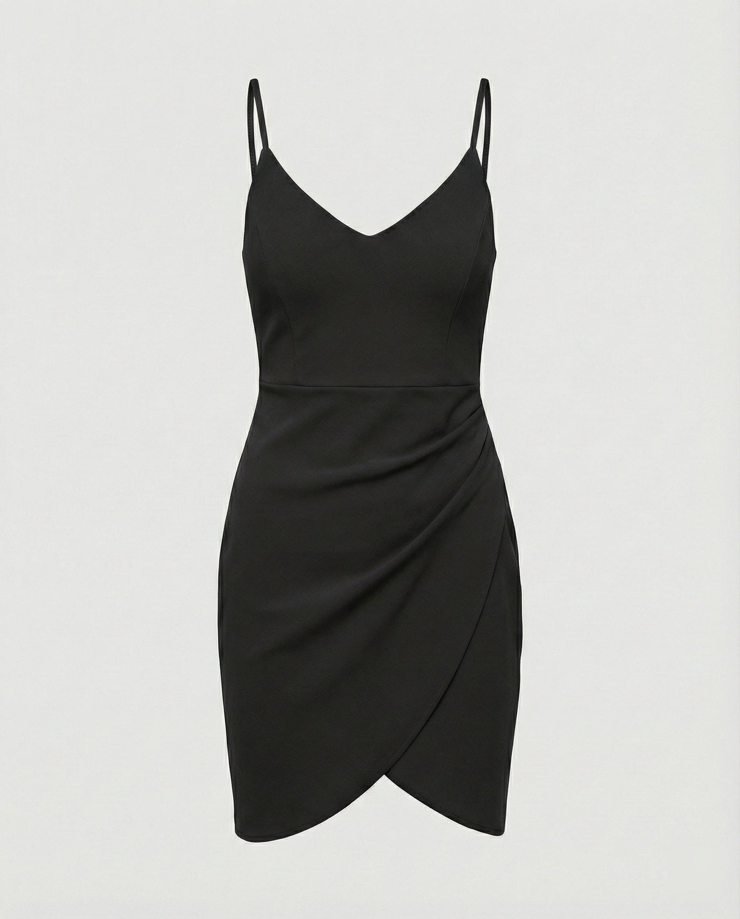 Damen Wickelkleid Spaghettiträger Elegantes Sommerkleid