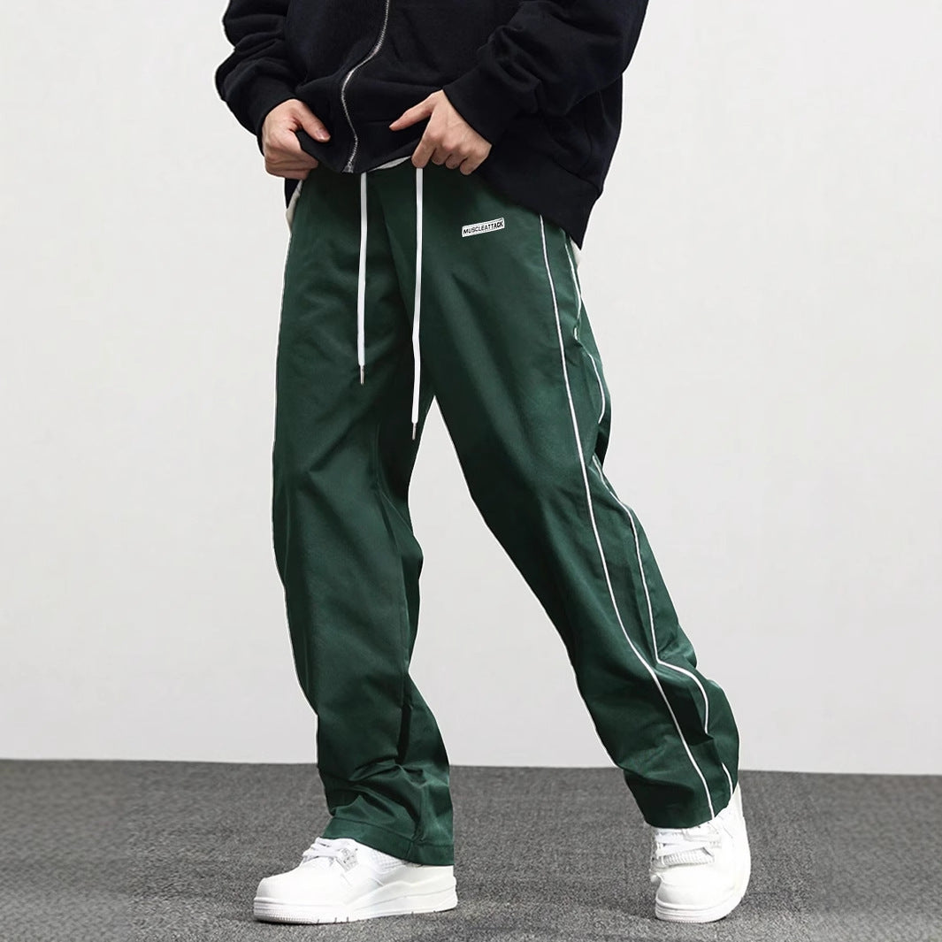 Herren Freizeithose Verstellbarer Bund Streifen