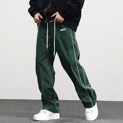 Herren Freizeithose Verstellbarer Bund Streifen