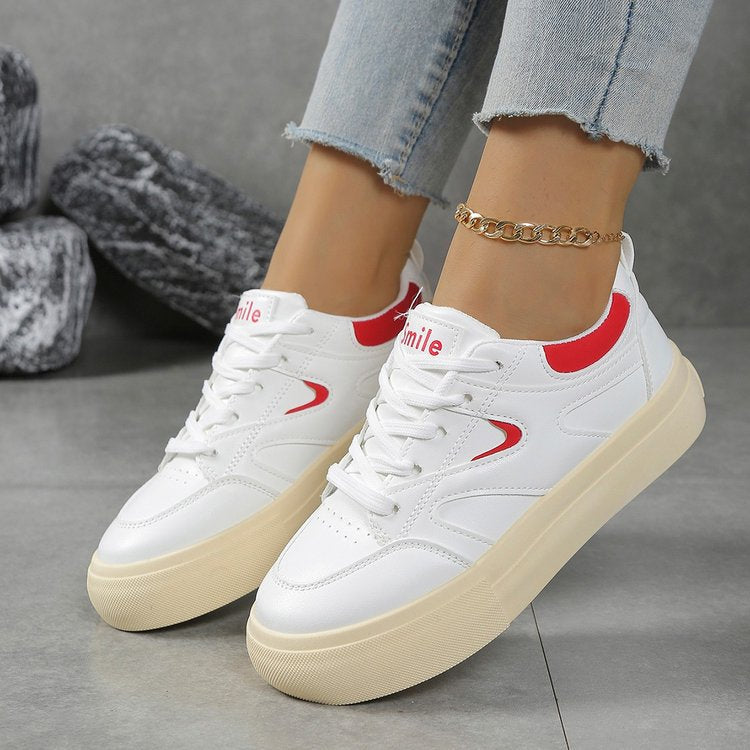 Damen Plateau Sneaker Hoch Sohle