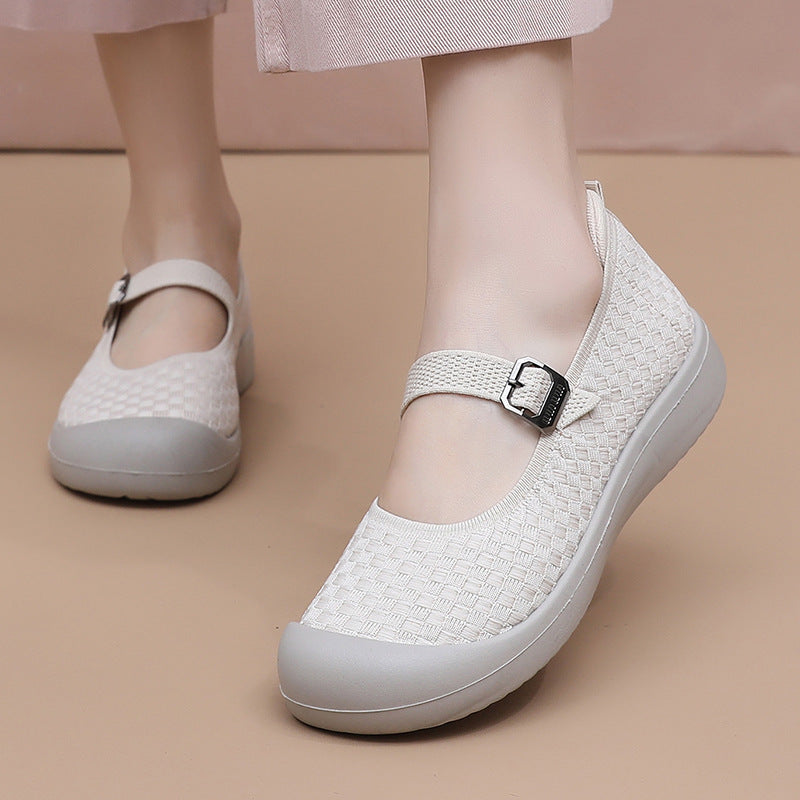Damen Freizeitschuhe Atmungsaktiv Bequem Verstellbar