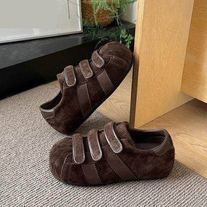 Damen Clogs Weiches Wildleder Bequem Mit Klettverschluss