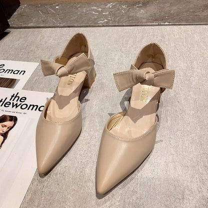 Damen Slingpumps Hochhackig mit Schleife