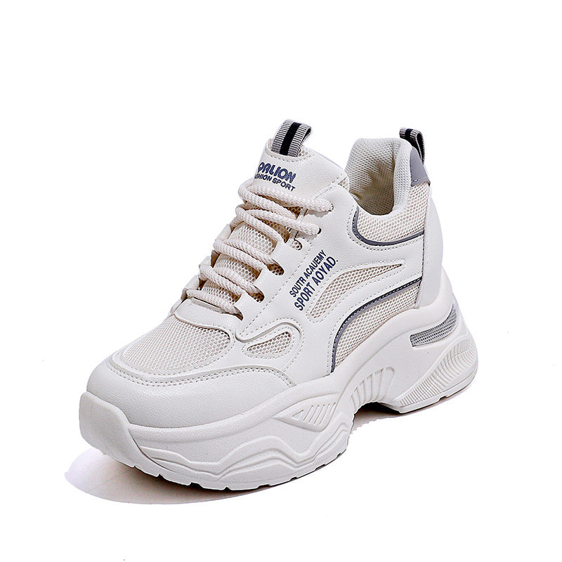 Damen Plattform Sneaker Atmungsaktives Material Modern