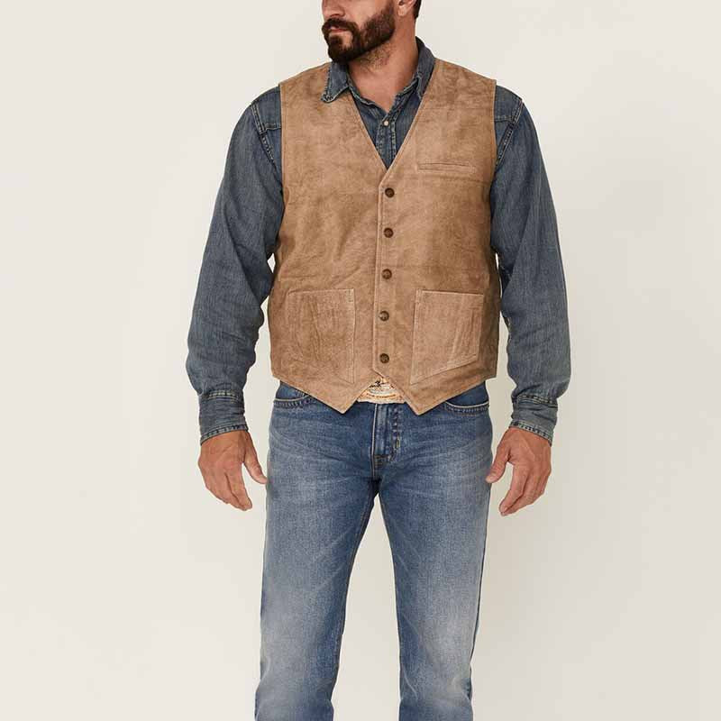 Herren Lederweste Wildleder