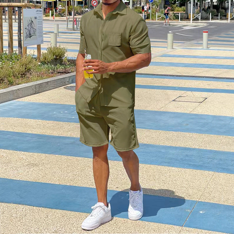 Herren Kurzoverall Lässig Sommer Taschen