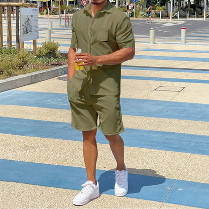 Herren Kurzoverall Lässig Sommer Taschen