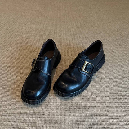 Damen Lederschuhe Weich Schnalle