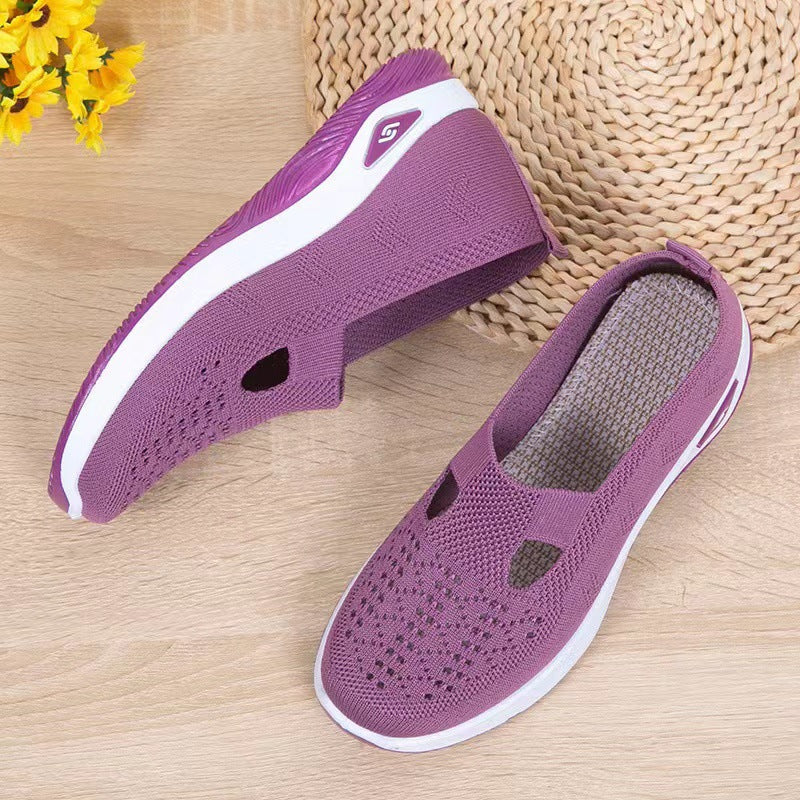 Damen Sneaker Leicht Bequem Slip-On Schwarz - Norvielle