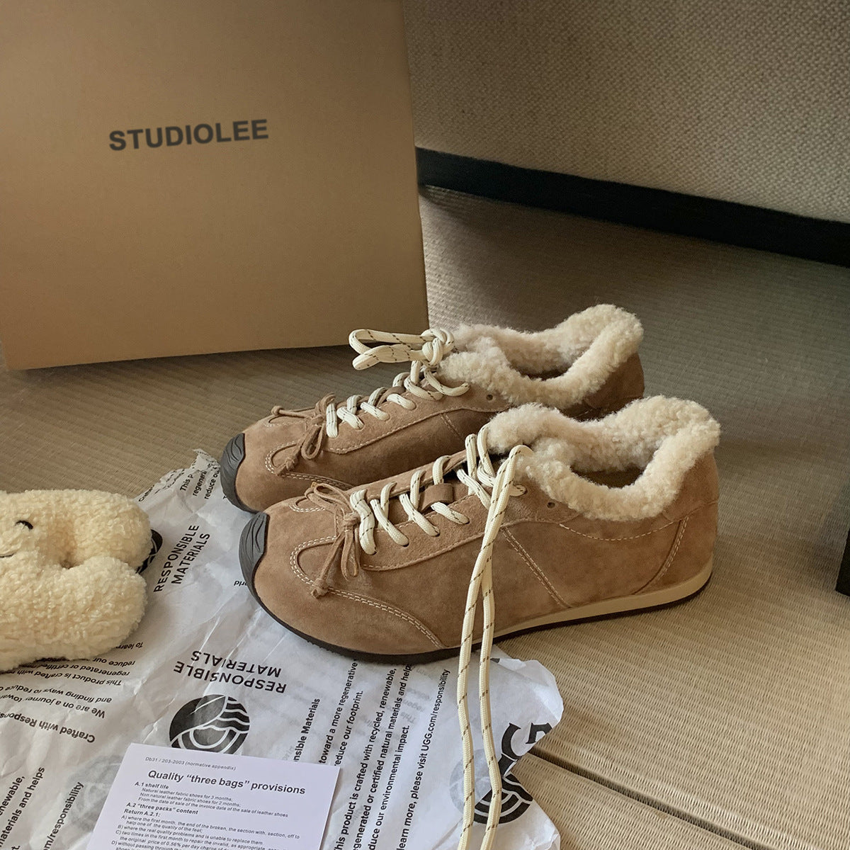 Damen Winter-Sneaker Sportlich Warm Kunstfell