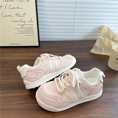 Damen Sneaker Bequem Weiches Kunstleder