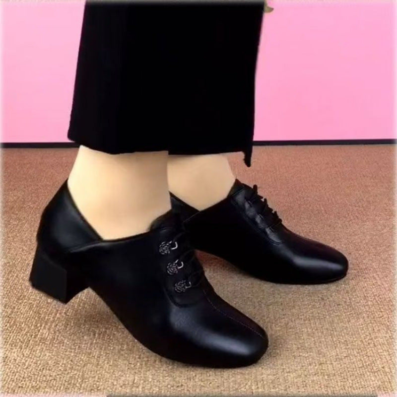 Damen Schnürschuhe Blockabsatz Elegantes Design
