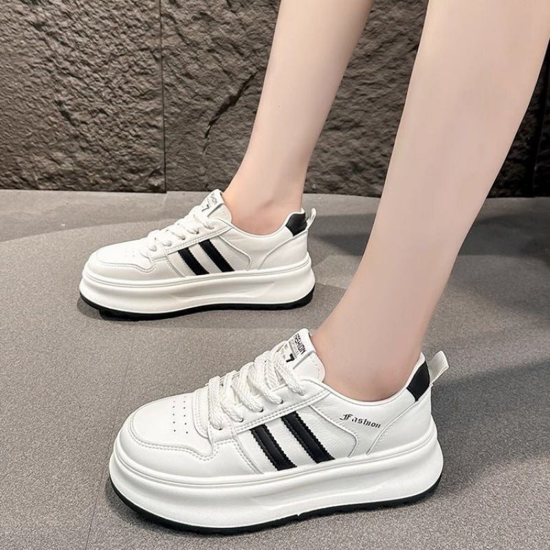 Damen Sneaker Plateau Atmungsaktives Material