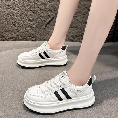 Damen Sneaker Plateau Atmungsaktives Material