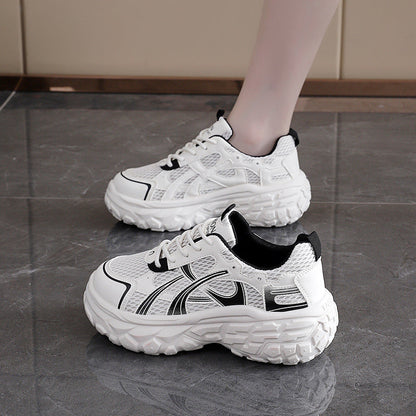 Damen Sneaker Sportlich Chunky Atmungsaktives Mesh Leicht