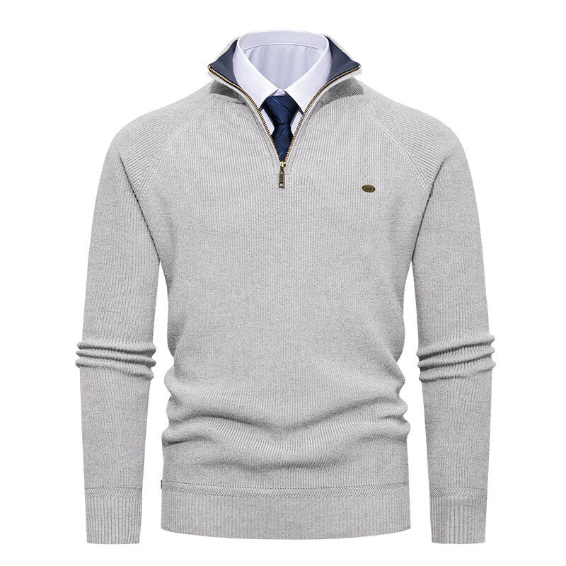 Herren Pullover Modern Stehkragen Reißverschluss