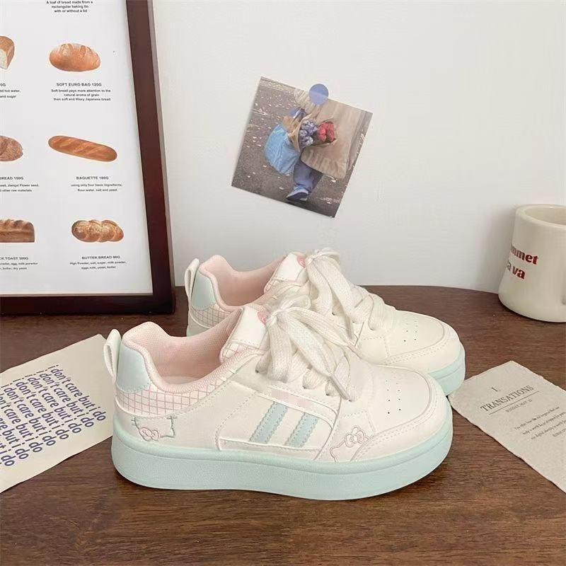Damen Plattform Sneaker Atmungsaktives Material Modisch