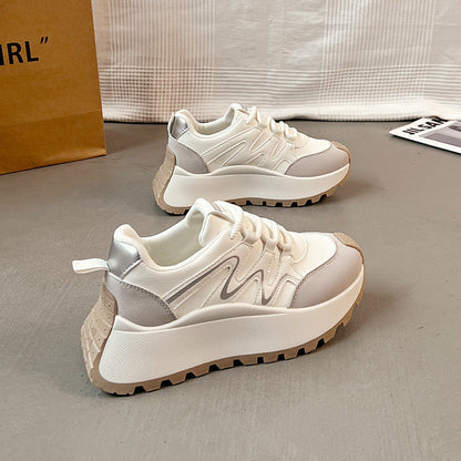 Damen Plateau Sneaker Bequem Modern