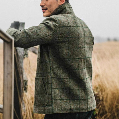 Herren Wolljacke Karomuster Elegante Zeitlos
