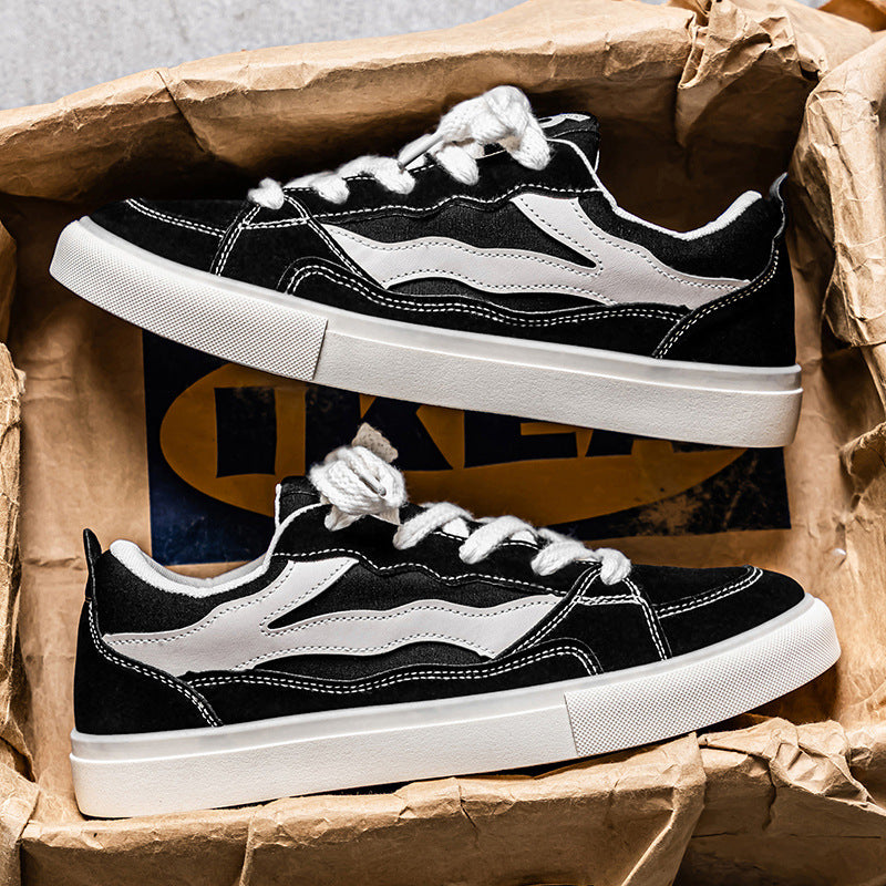 Damen Sneaker Wildleder Moderne Schnürung - Norvielle