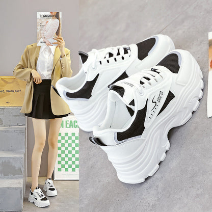 Damen Chunky Sneaker Atmungsaktives Obermaterial Stoßdämpfender - Norvielle