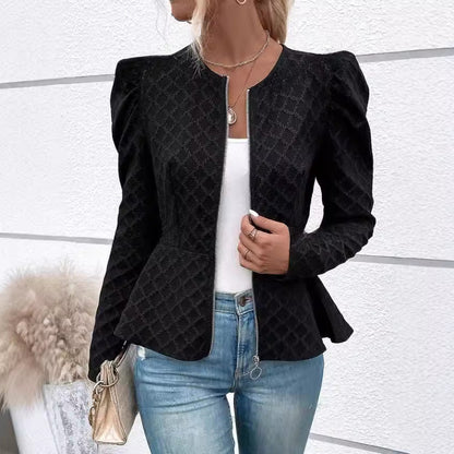 Damen Blazer Puffärmel Elegant