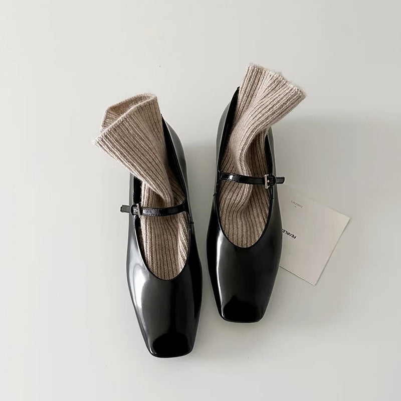 Damen Mary Jane Ballerinas Komfortabel