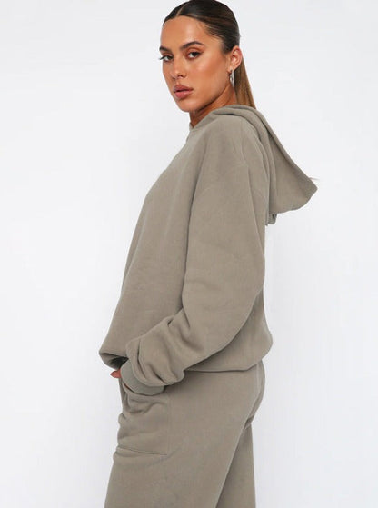 Damen Hoodie Set Oversized Jogger Bequem