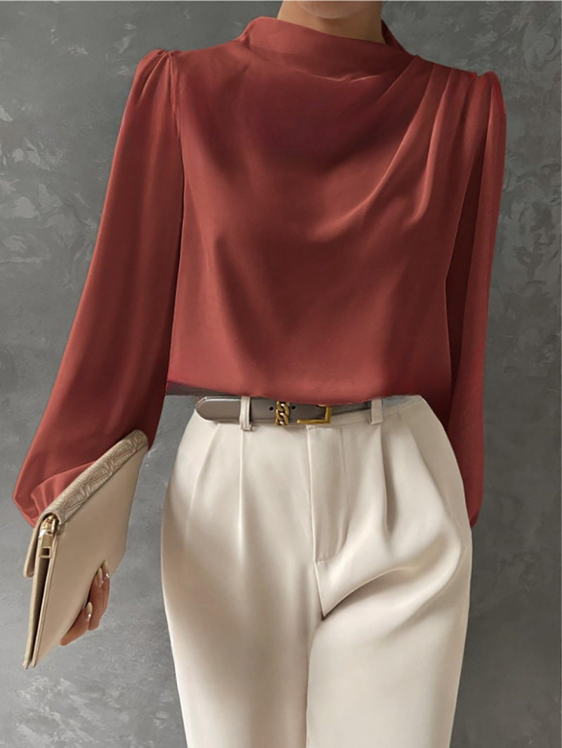 Damen Bluse Langarm Lässig Modern