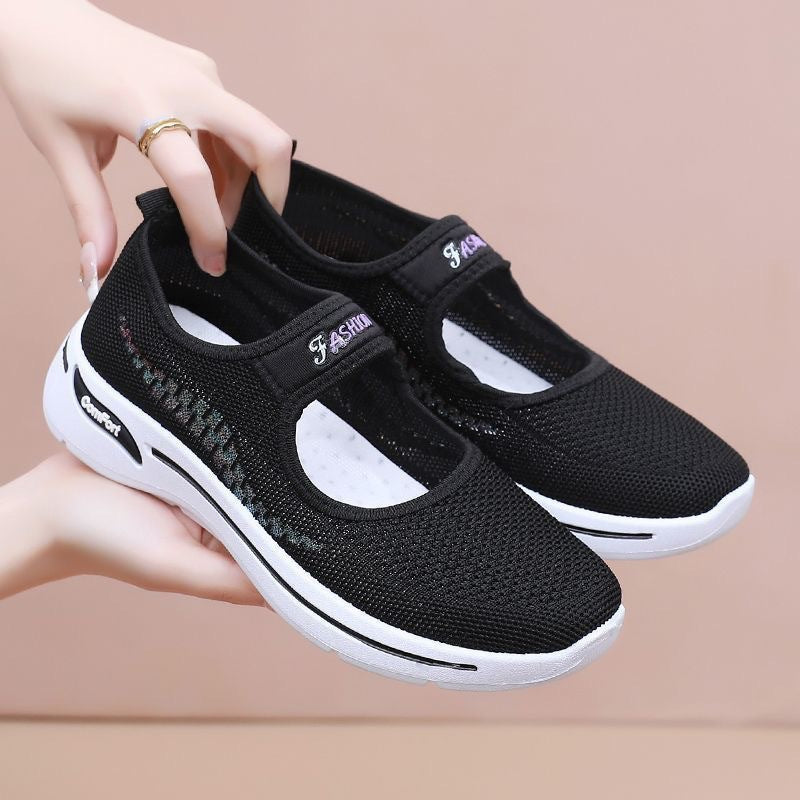Damen Slip-On Sneaker Elastisch Bequem Weite Passform