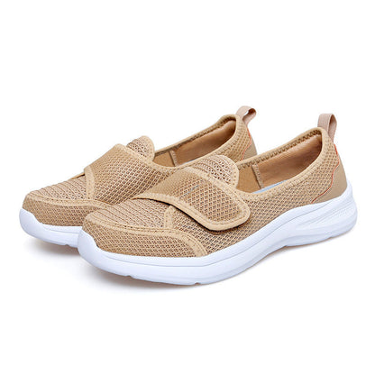 Damen Sneaker Atmungsaktiv Slip-On Klettverschluss