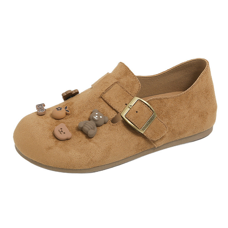 Damen Clogs Tiermuster Verstellbar Braun