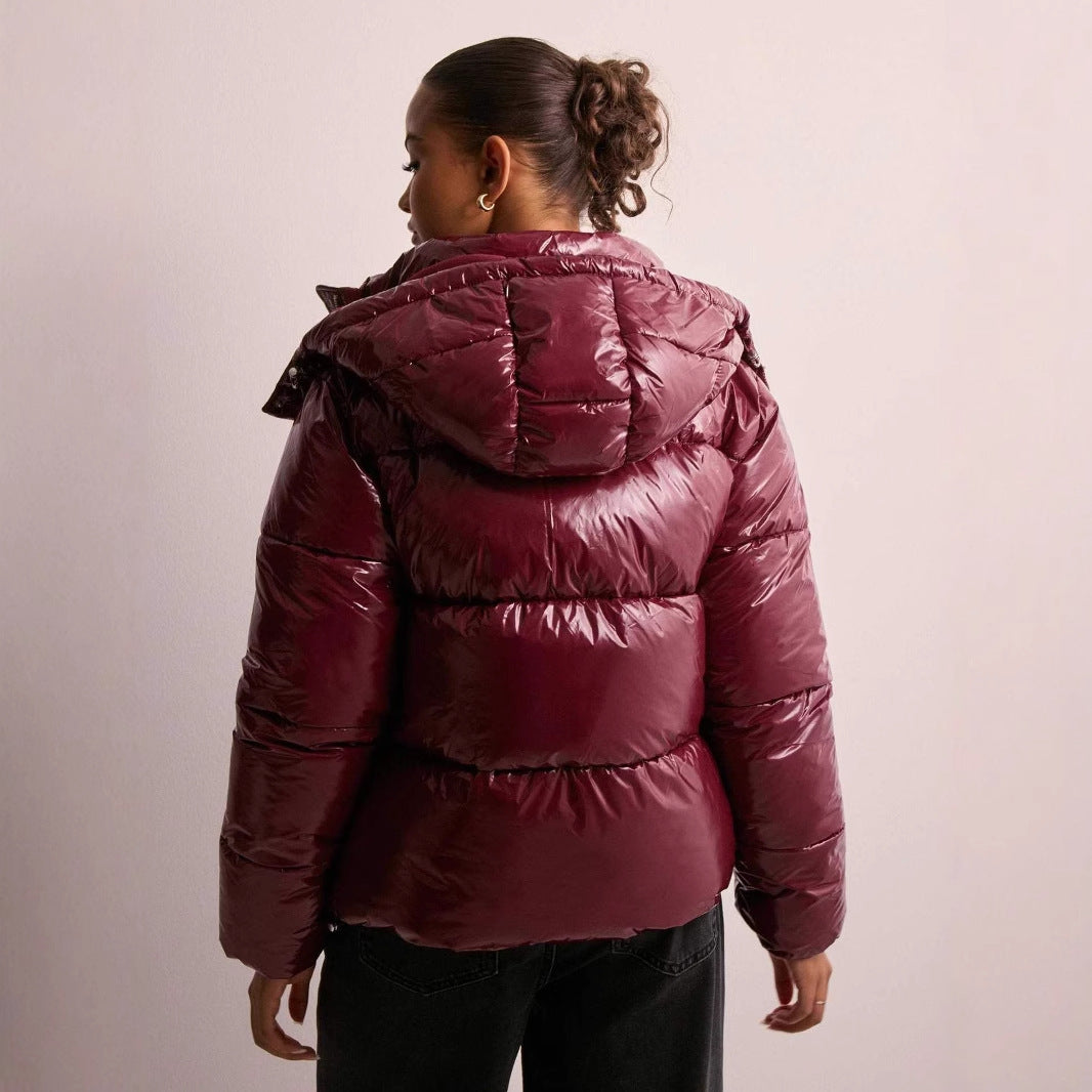 Damen Winterjacke Warm Isoliert Mit Kapuze