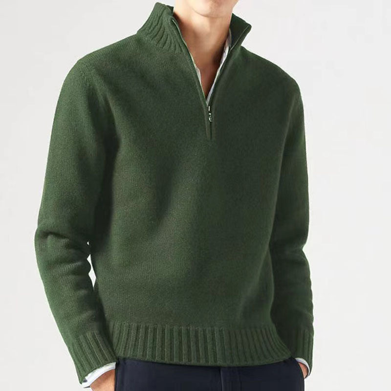 Herren Pullover Halb-Reißverschluss Warm