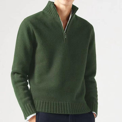 Herren Pullover Halb-Reißverschluss Warm