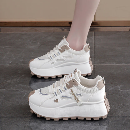 Damen Sneaker Hoch Plateau Atmungsaktives Mesh