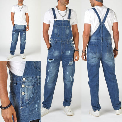Herren Riss Jeans Used Look Denim Hose