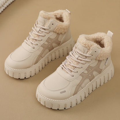 Damen High- Sneaker Flauschig Warm Winter