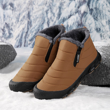 Damen Winterstiefel Gefüttert Rutschfest Klettverschluss
