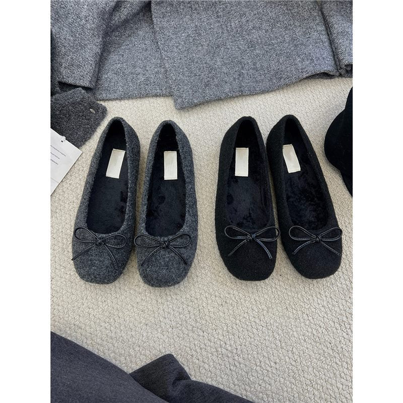 Damen Ballerinas Komfort Schleifendetail Eleganz