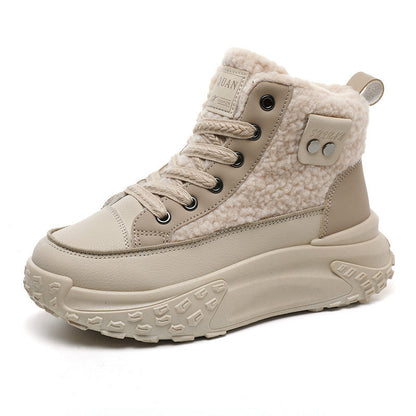 Damen High- Sneaker Warmfleece Rutschfest